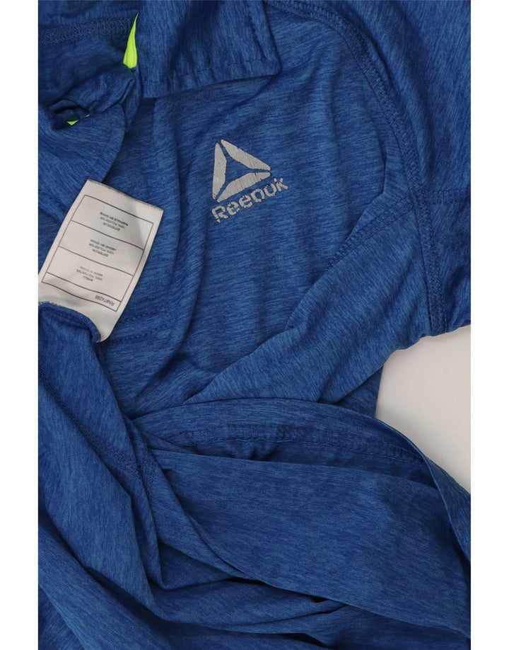 REEBOK Polo majica za dječake 11-12 godina, plavi pjegavi poliester