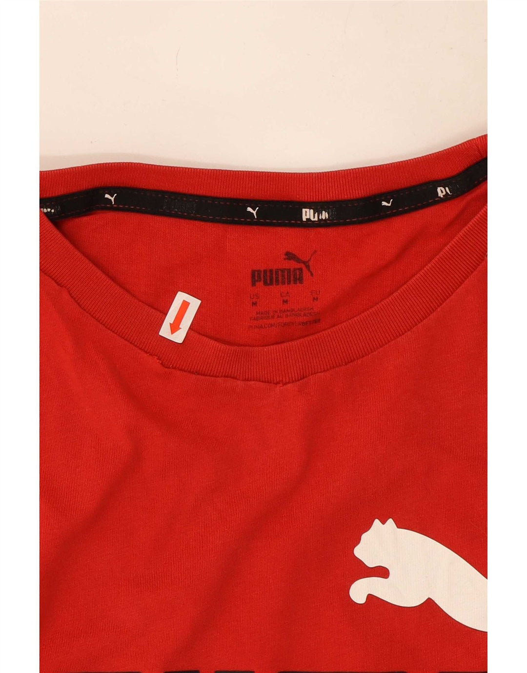 Puma muška majica s grafičkim motivima srednje crvene pamučne boje