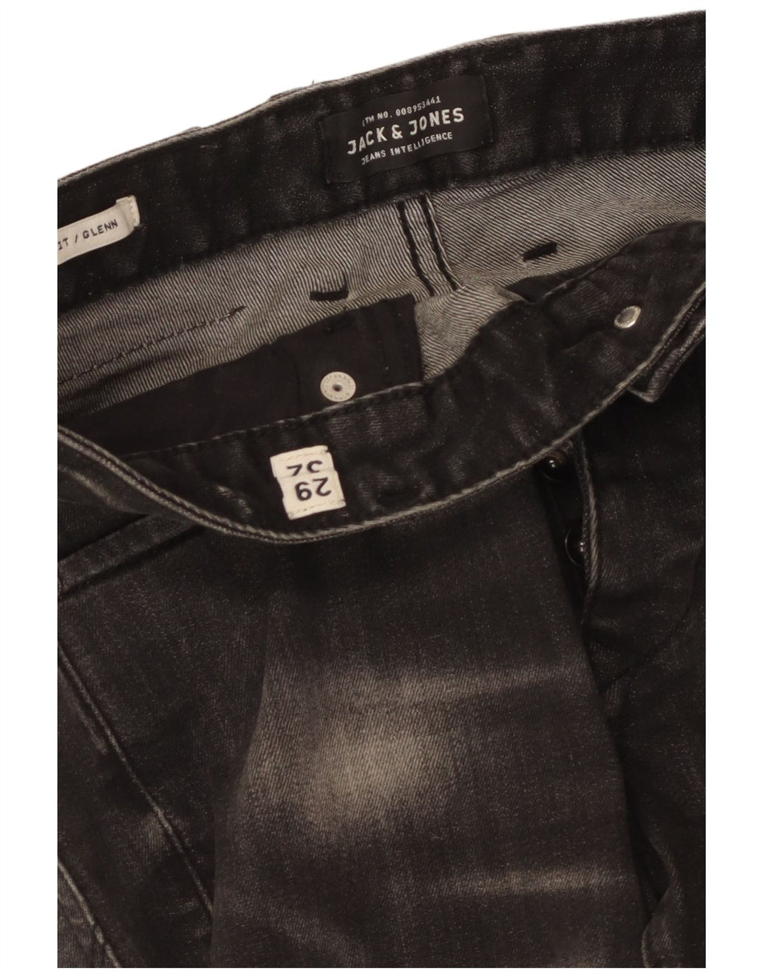 Jack & Jones muške uske traperice GLENN W29 L32 crne