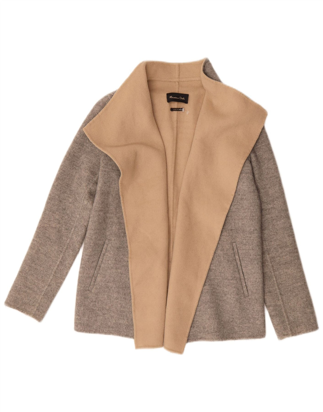 Massimo Dutti ženska prevelika otvorena jakna jakna UK 6 XS siva boja