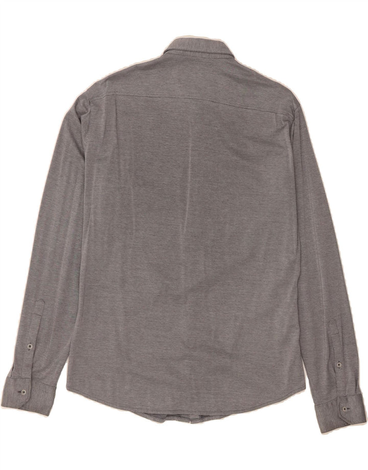 HUGO BOSS Mens Regular Fit Shirt Medium Grey Spotted Cotton Vintage Hugo Boss and Second-Hand Hugo Boss from Messina Hembry 