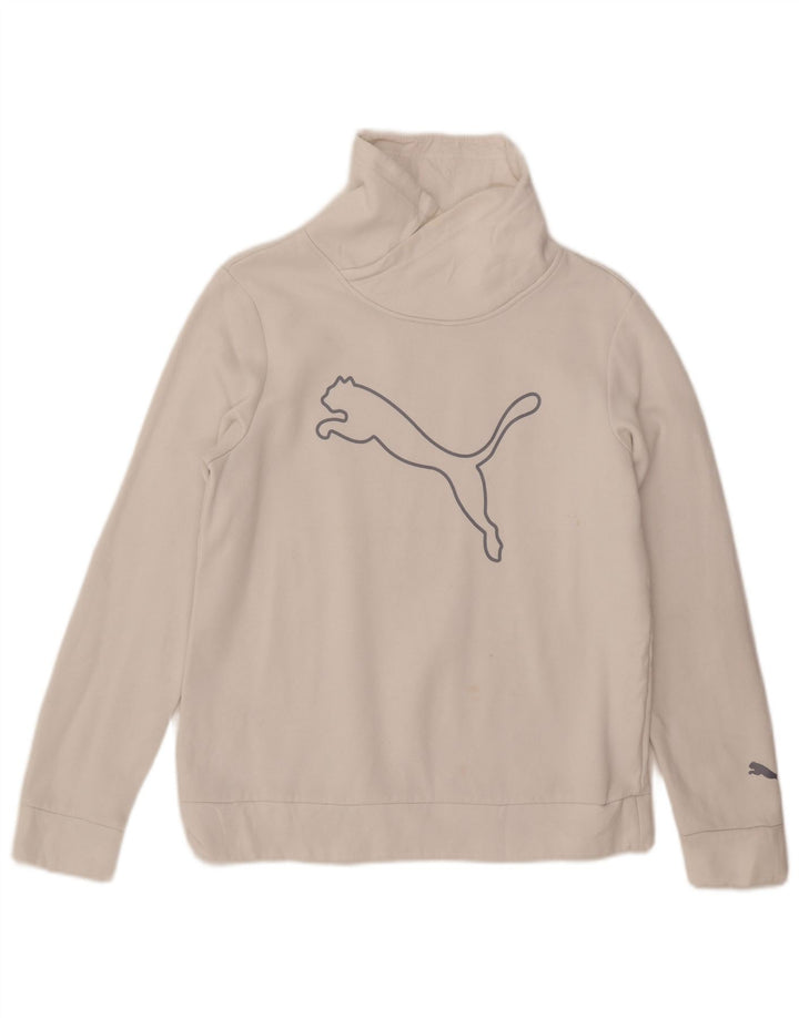 Puma ženski džemper s grafičkim motivima UK 14 Srednje bijeli pamuk