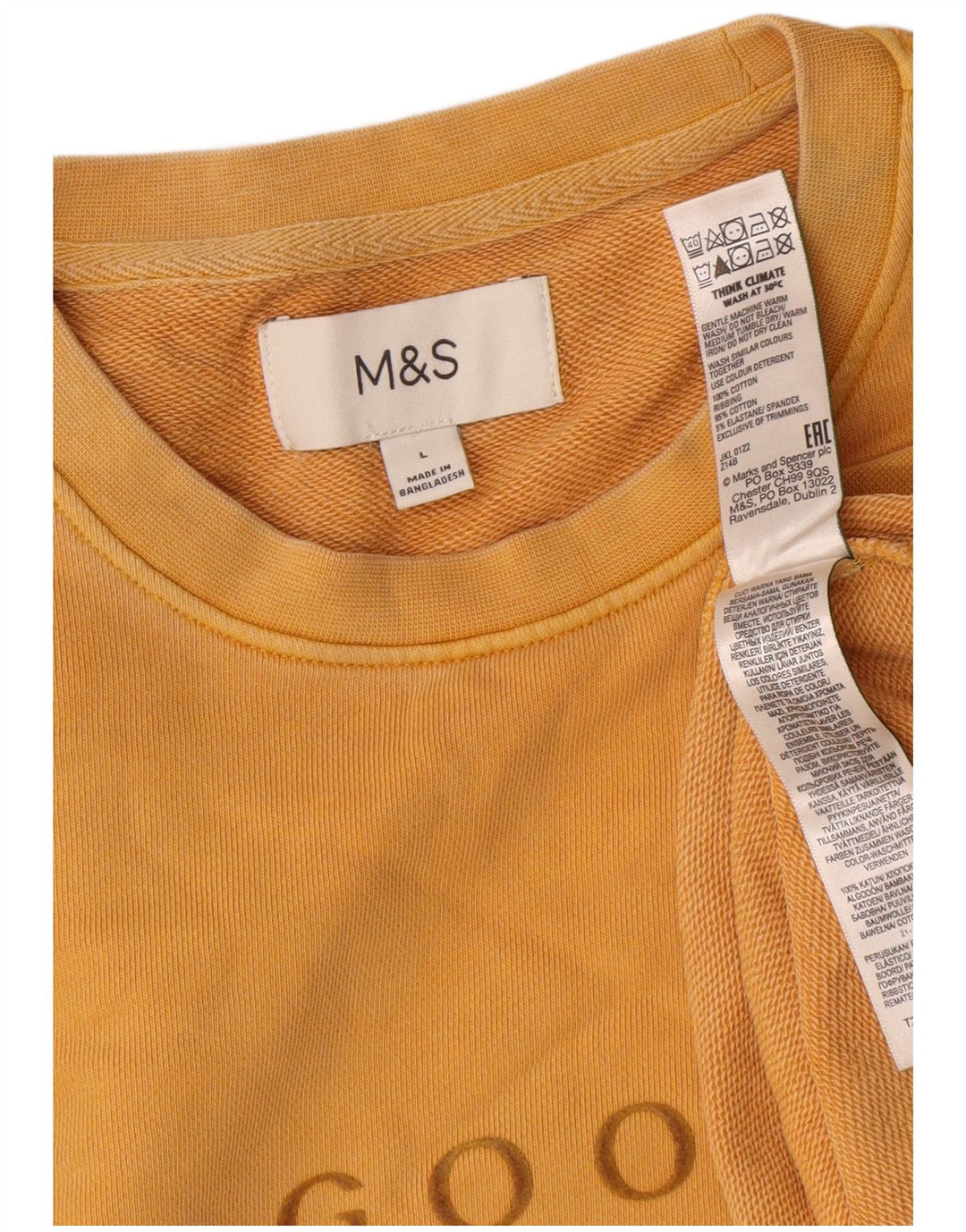 Marks & Spencer muška majica s grafičkim motivima, veliki žuti pamuk