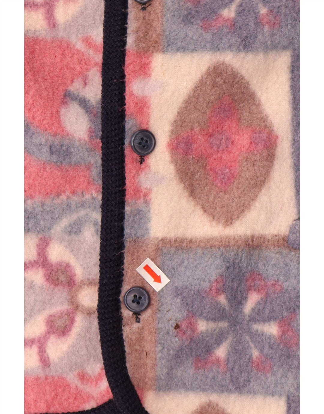 VINTAGE muška jakna od flisa UK 42 XL Višebojni Fair Isle poliester