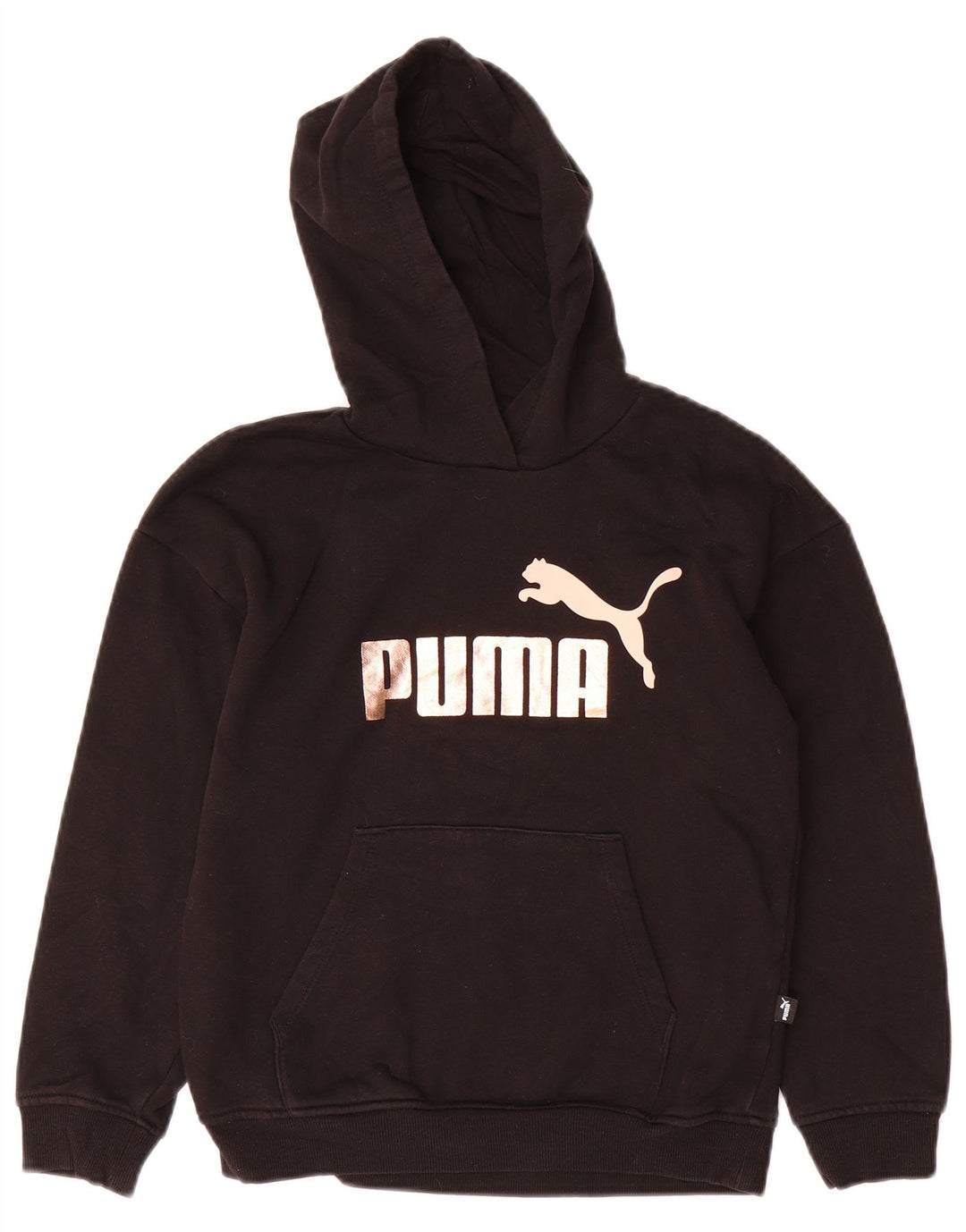 PUMA majica s kapuljačom za djevojčice, 11-12 godina, crni pamuk