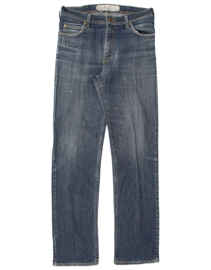 Lee Mens Brooklyn Straight Jeans W31 L32 Plavi pamuk