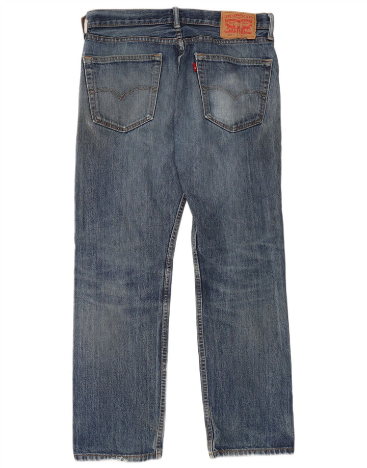 Levi's muške 505 ravne traperice s oštećenjem W33 L30, plavi pamuk