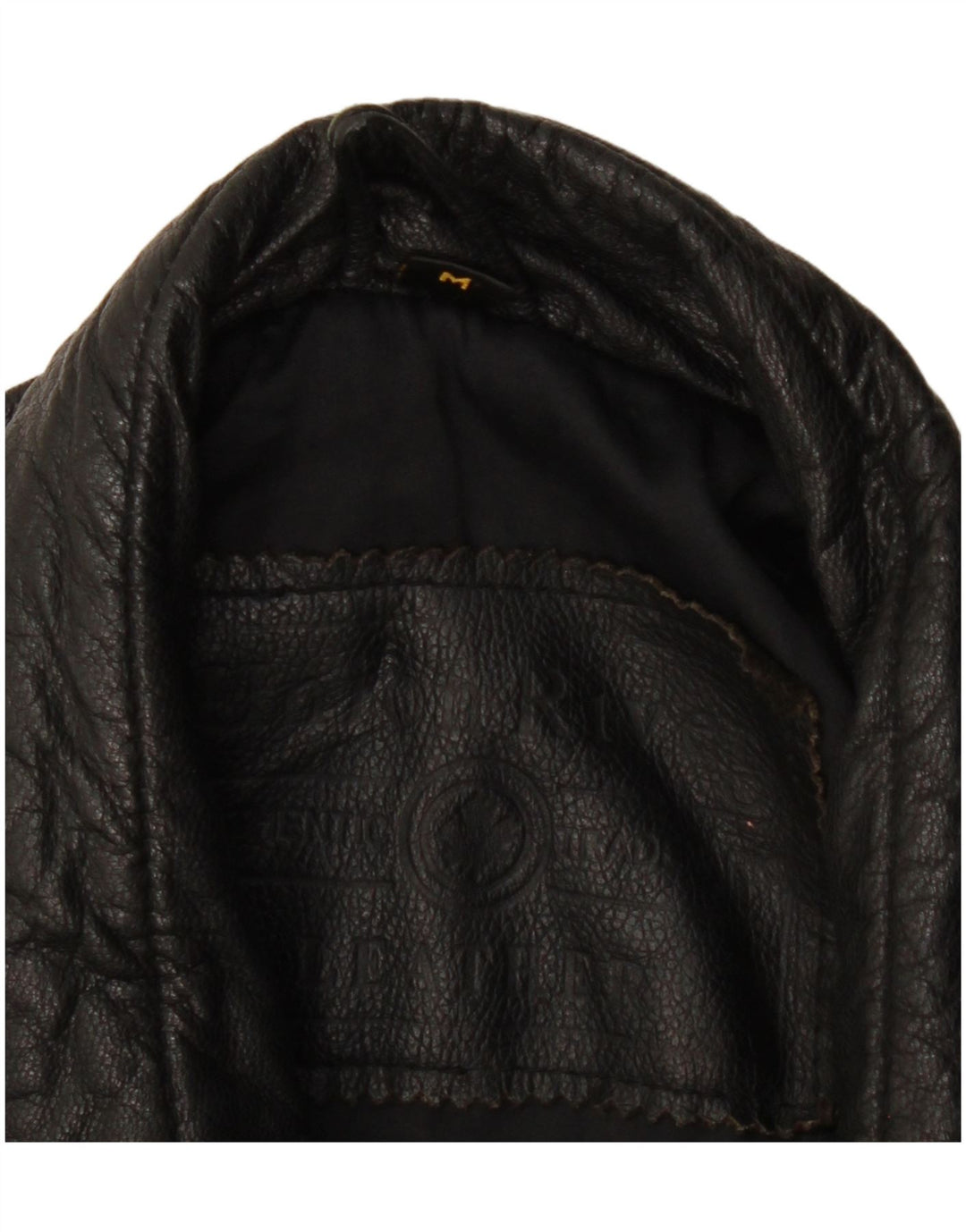 Vintage muški kožni kaput UK 38 srednje crna koža