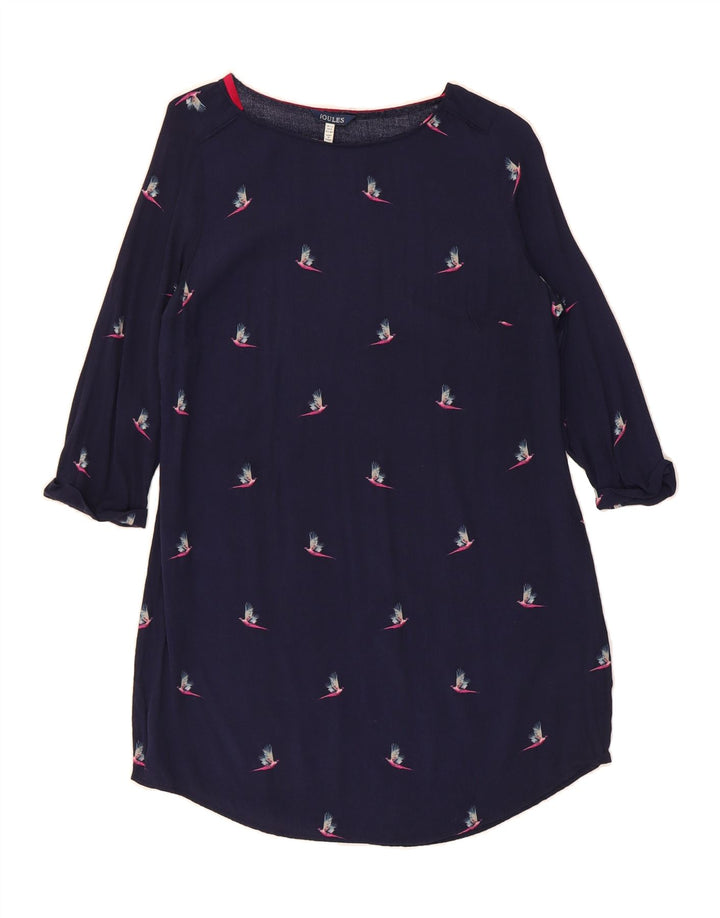 JOULES Womens 3/4 Sleeve Basic Dress UK 12 Medium Navy Blue Vintage Joules and Second-Hand Joules from Messina Hembry 