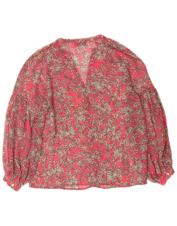 MINT VELVET Ženski gornji dio prozirne bluze UK 12 srednje ružičasto cvjetni