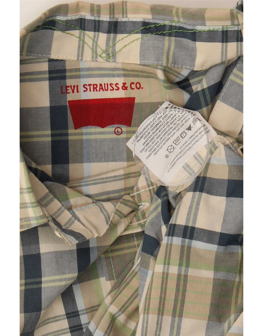 Levi's muška košulja kratkih rukava, veliki zeleni karirani pamuk