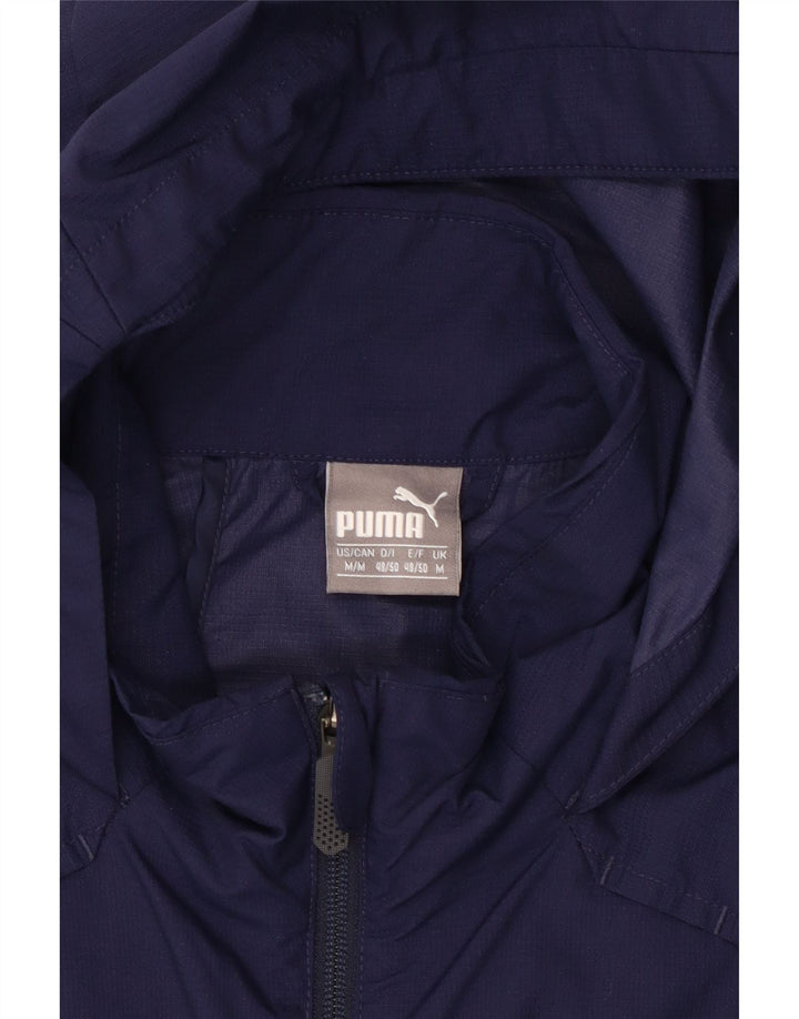 Puma muška kišna jakna s kapuljačom UK 38 srednje tamnoplavi najlon