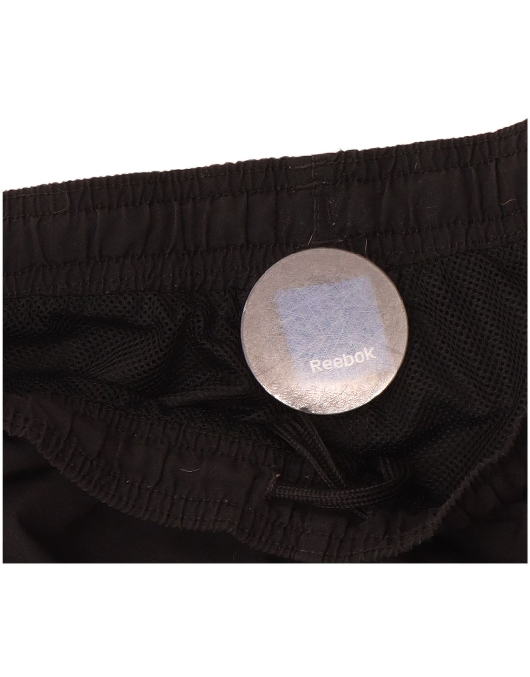 REEBOK Mens Graphic Tracksuit Trousers Small  Black Colourblock Polyester