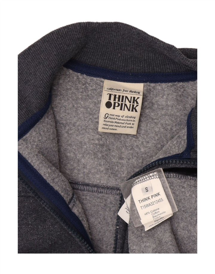 Think Pink ženska gornja jakna trenirke UK 10 Small Grey Cotton