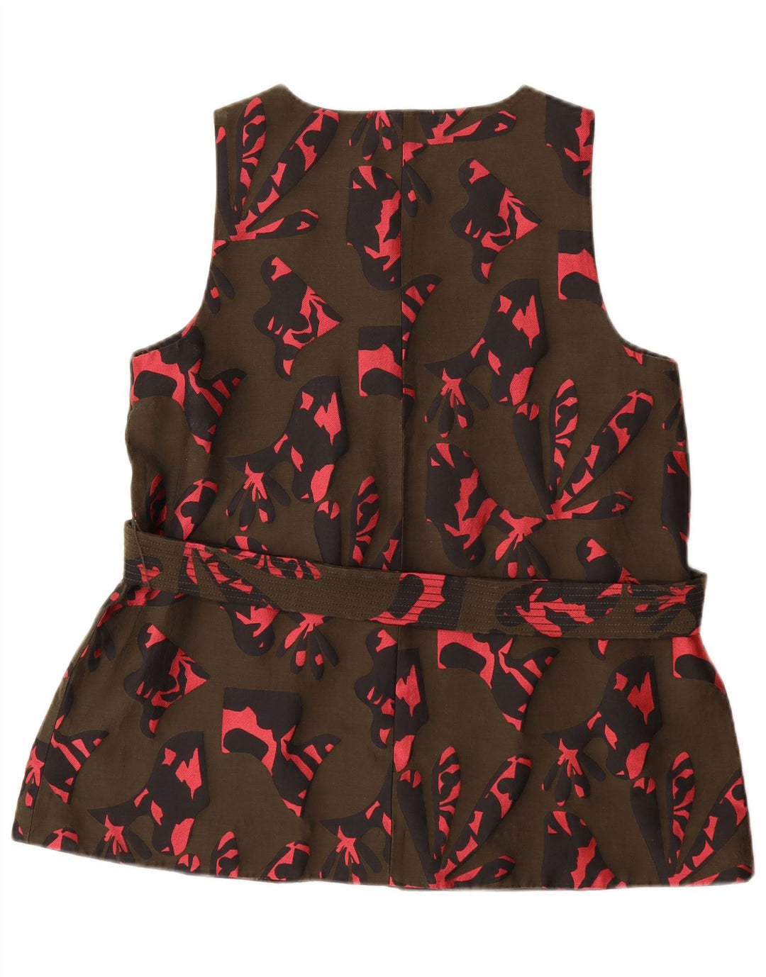 BANANA REPUBLIC Ženski gornji dio bluze s apstraktnim uzorkom UK 14 Srednji kaki