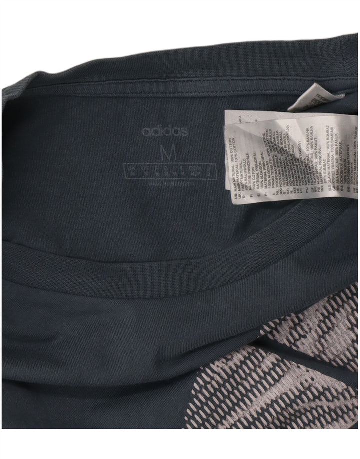 Adidas muška majica s grafičkim motivima srednje plavi pamuk