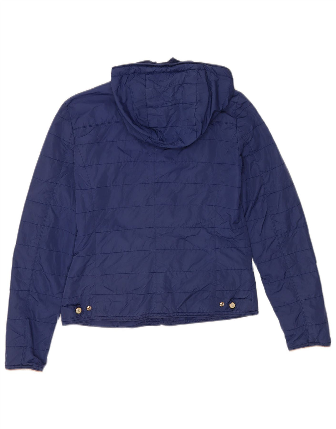 Massimo Dutti ženska prošivena jakna s kapuljačom EU 36 mala plava najlonska boja