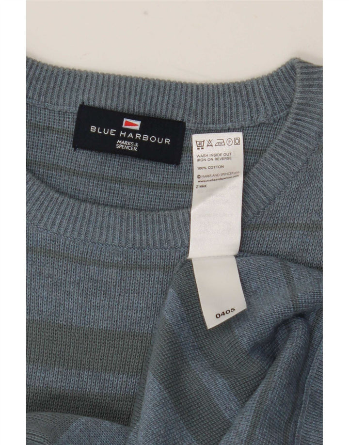 Marks & Spencer muški pulover s okruglim izrezom Blue Harbor srednje pruge