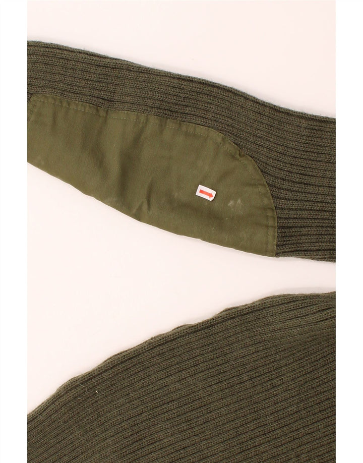 VINTAGE Mens Crew Neck Jumper Sweater Large Khaki Vintage Vintage and Second-Hand Vintage from Messina Hembry 