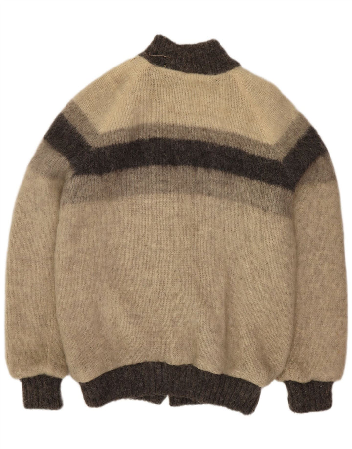 Alafoss Icewool muška pletena bomber jakna UK 40 Large Grey Colourblock Winter