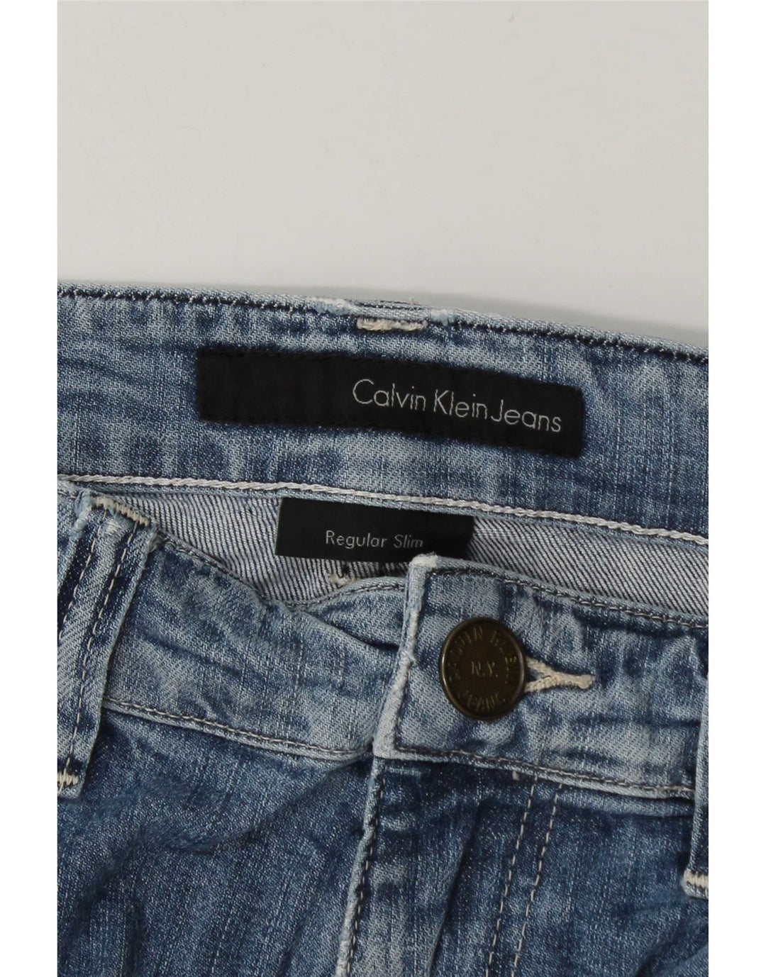 Calvin Klein Muške uske traperice W34 L34 Plave