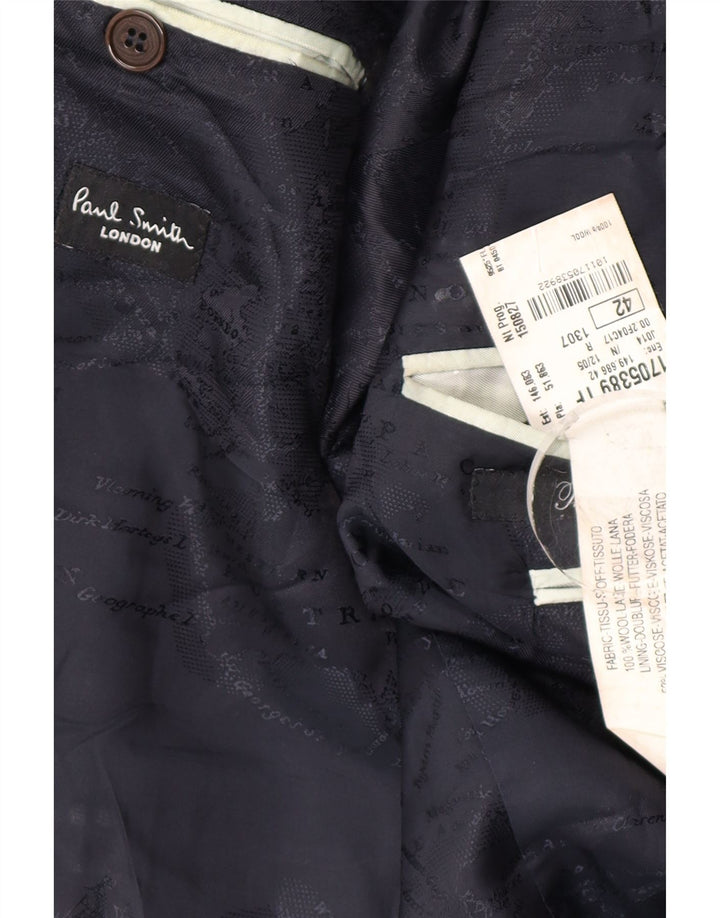 Paul Smith Muški sako sa 2 gumba UK 42 XL Mornarsko plava vuna na pruge