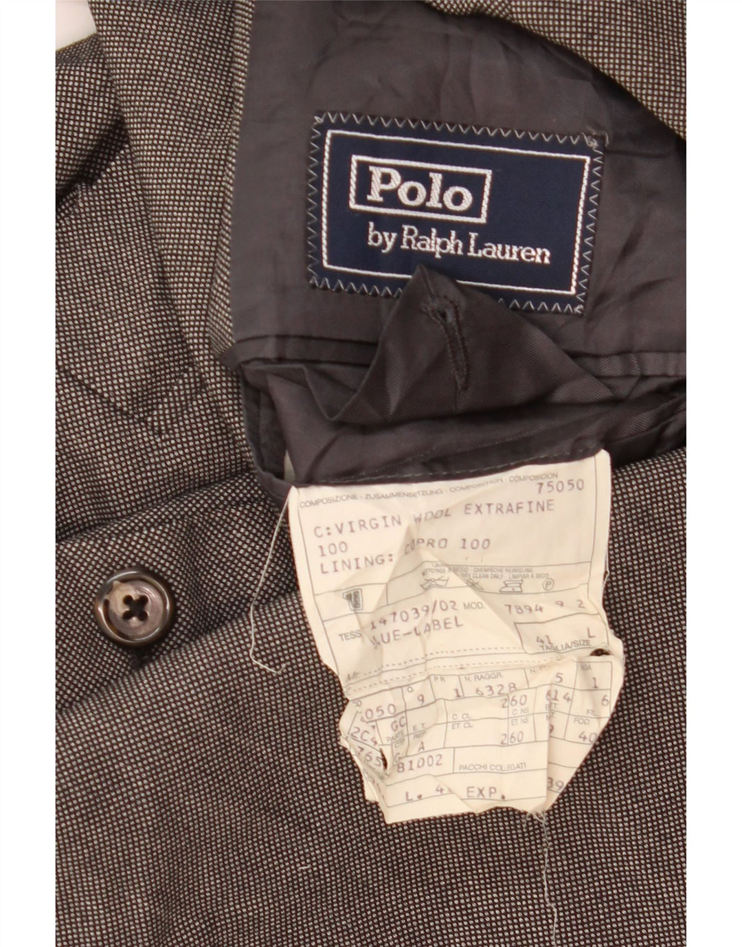Polo Ralph Lauren muška duga jakna sa 3 gumba UK 41 velika siva
