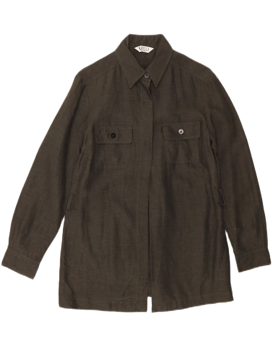 Marella Ženska košulja UK 8 Mala kaki lan