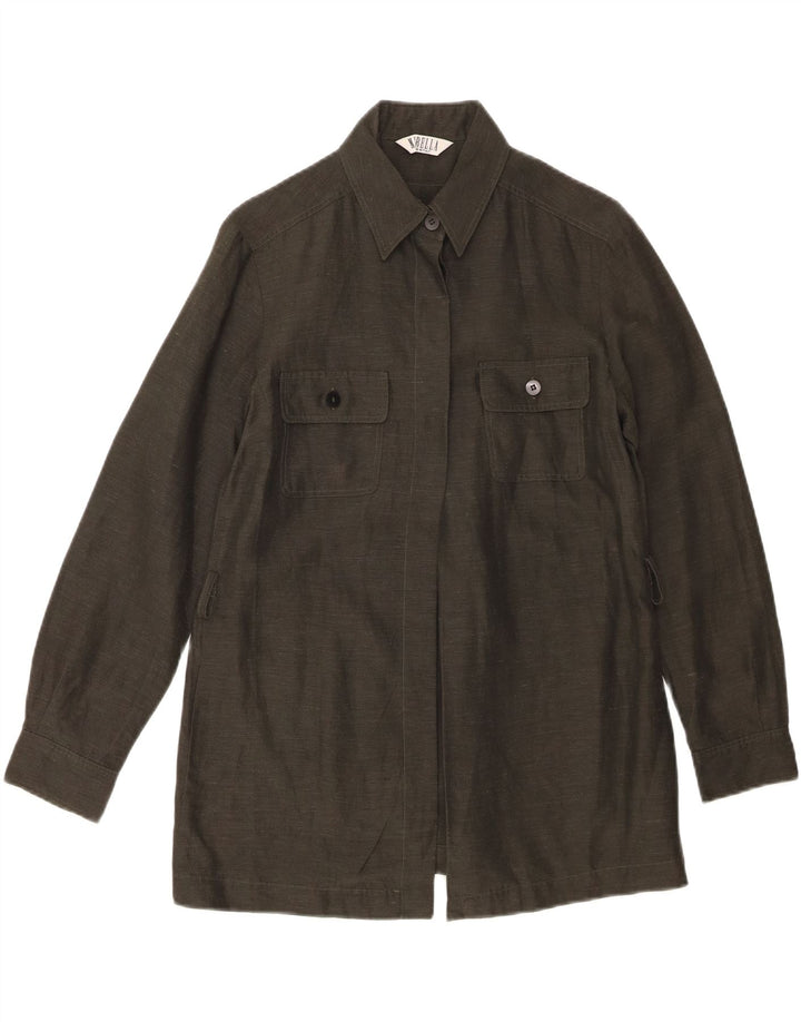 Marella Ženska košulja UK 8 Mala kaki lan