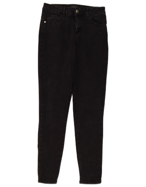 Lipsy Womens Skinny Jeans UK 10 Small W28 L29 Black Cotton