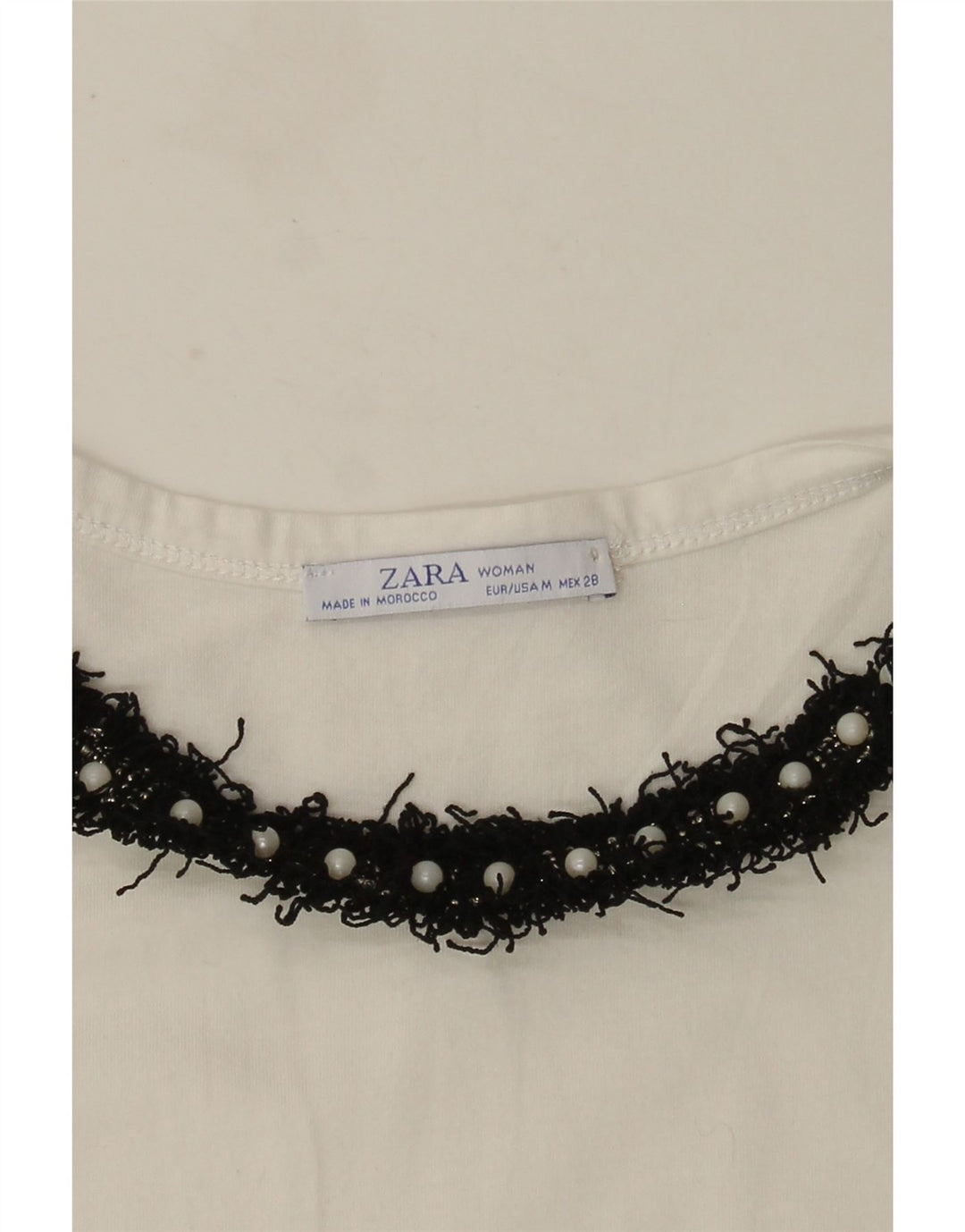 Zara ženska majica kratkih rukava UK 12 srednje bijela