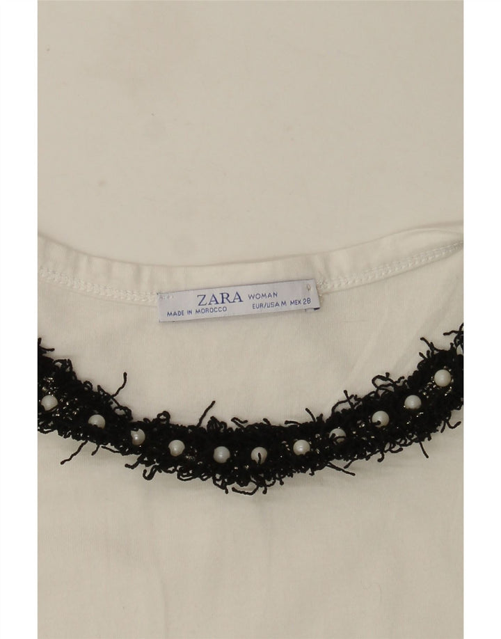 Zara ženska majica kratkih rukava UK 12 srednje bijela