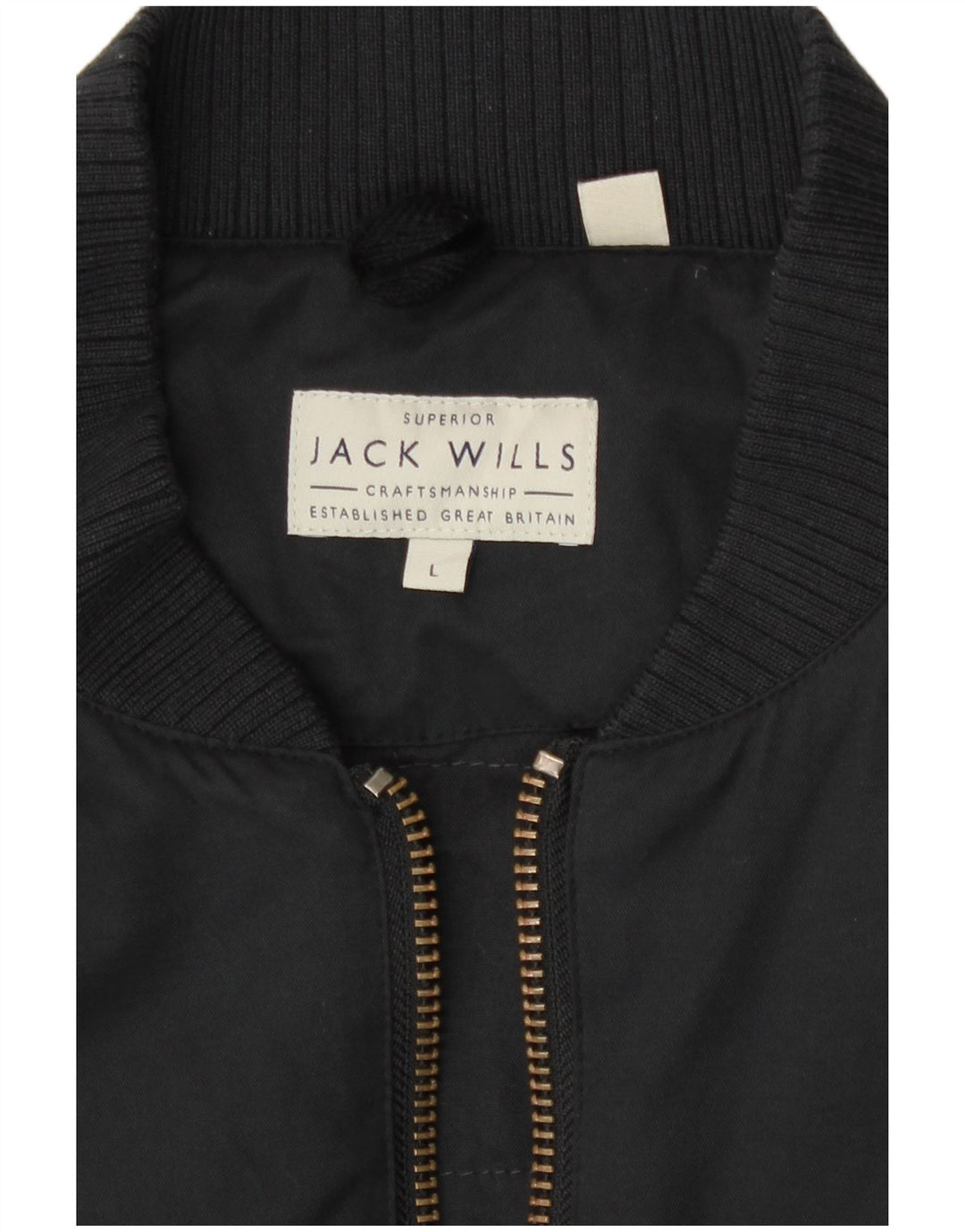 Jack Wills muška bomber jakna UK 40 veliki crni pamuk