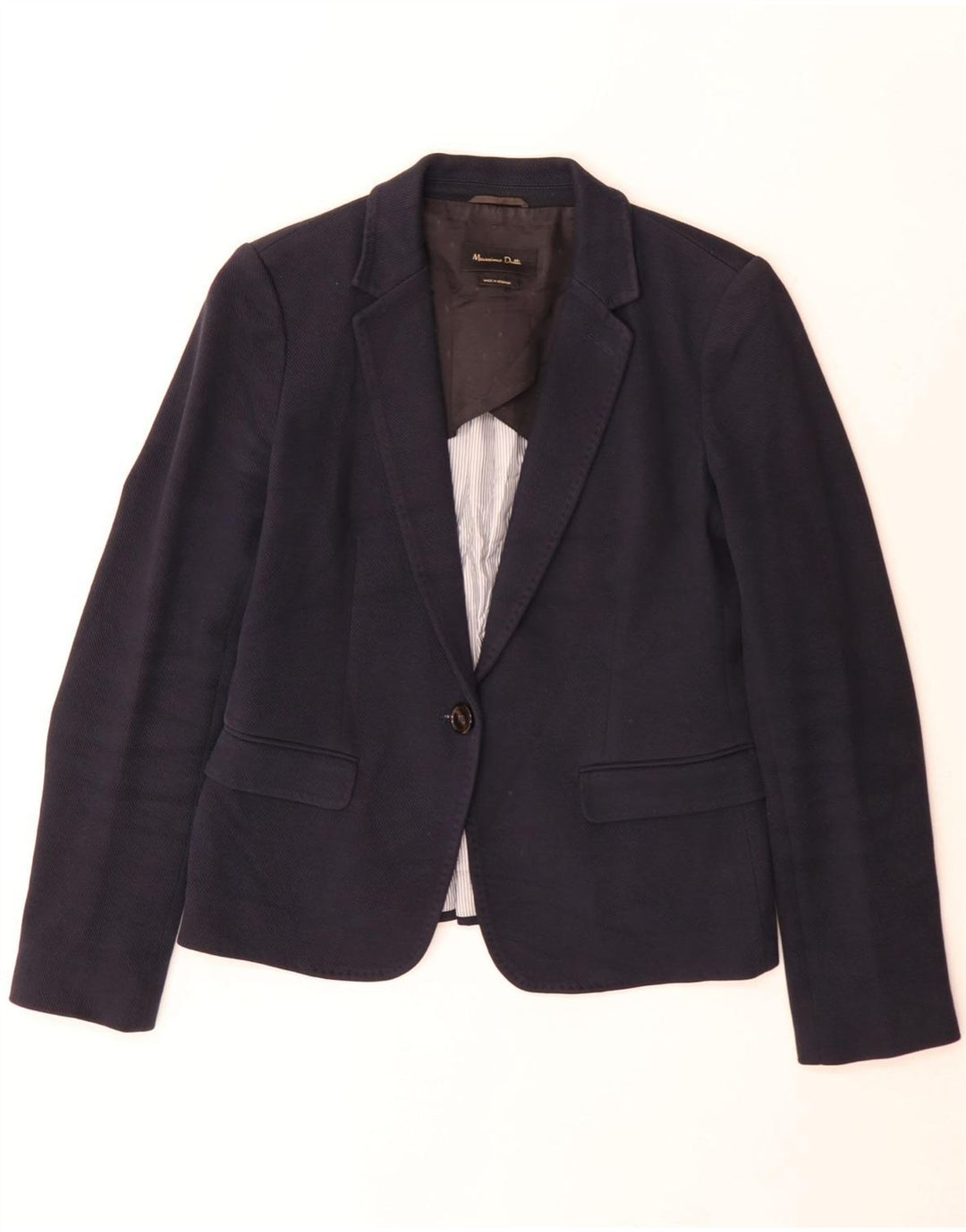 Massimo Dutti Ženska jakna sako s 1 gumbom EU 40 srednje tamnoplavi pamuk