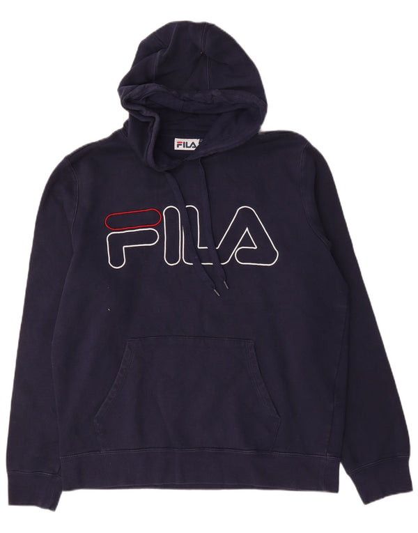 Fila muška majica s kapuljačom XL tamnoplavi pamuk