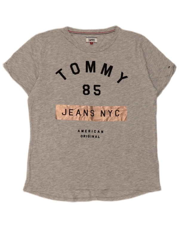 Tommy Hilfiger Ženska majica kratkih rukava s grafičkim motivima UK 10 Small Grey Flected