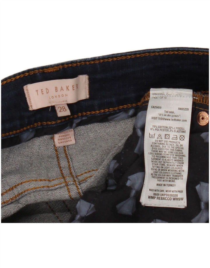 TED BAKER Ženske uske traperice W28 L27 tamnoplavi pamuk