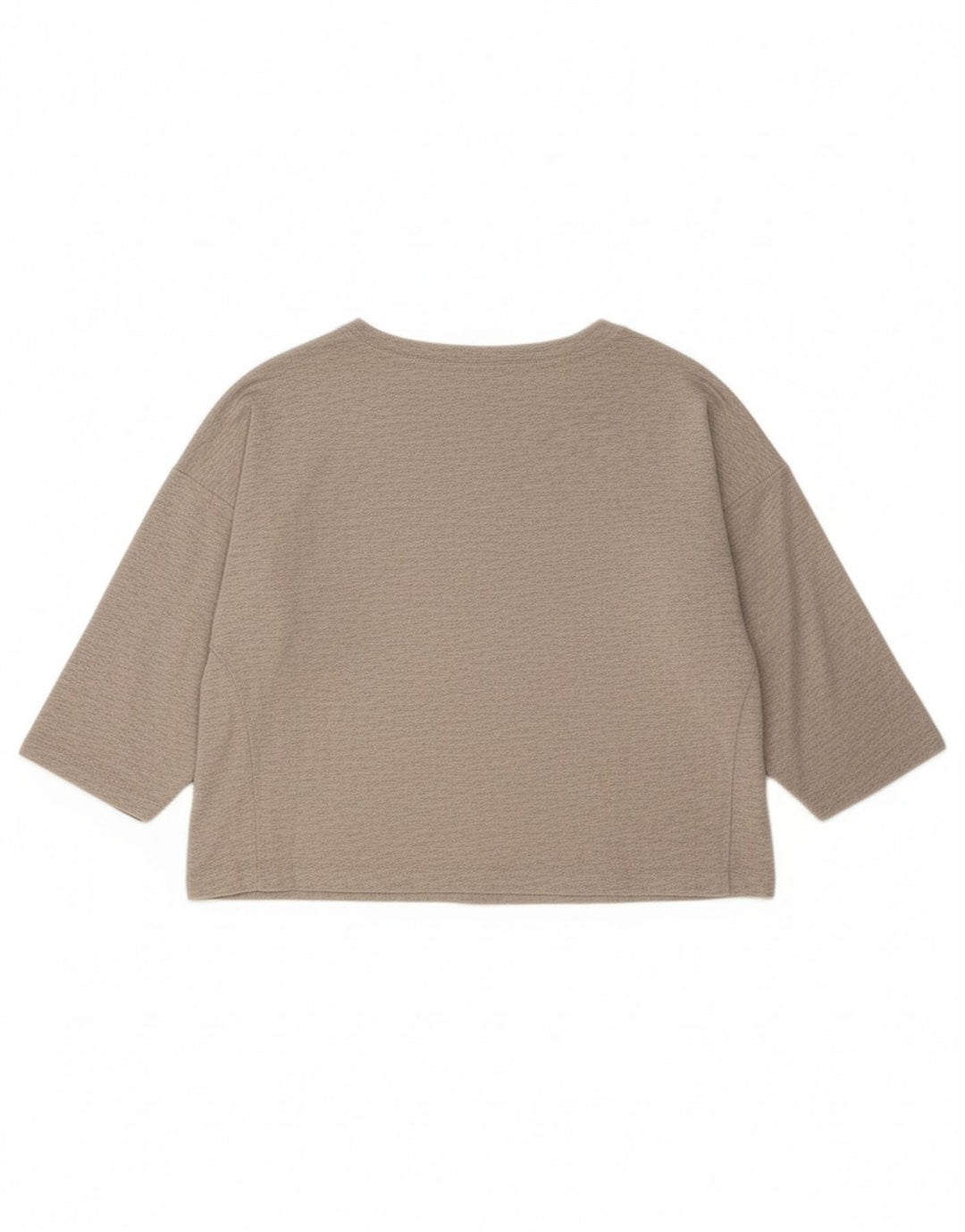 CHAMPION Womens Crop Graphic Top 3/4 Sleeve UK 14 Medium Grey