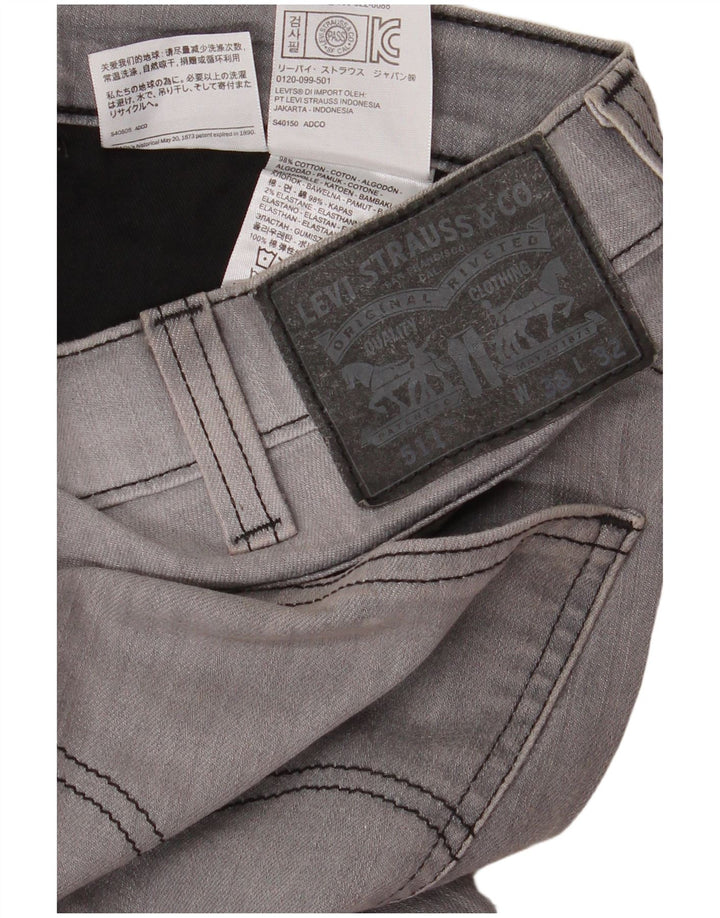 Levi's muške 511 uske traperice W38 L32 sivi pamuk