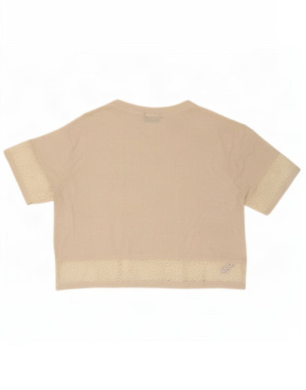Marks & Spencer ženska velika majica kratkih rukava UK 16 Large Beige Lan