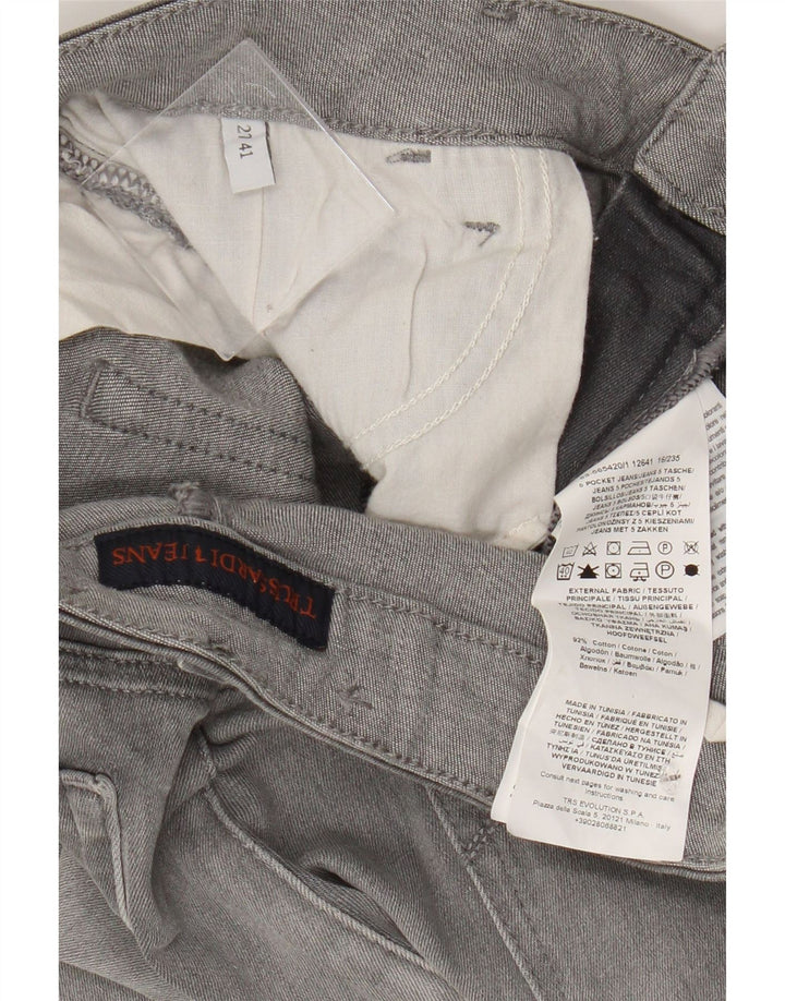 TRUSSARDI ženske ravne traperice W27 L25 sivi pamuk