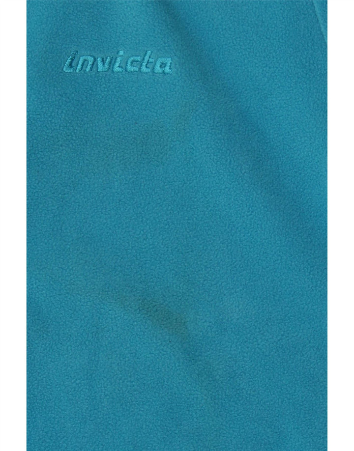INVICTA Mens Zip Neck Fleece Jumper Large Turquoise Polyester Vintage Invicta and Second-Hand Invicta from Messina Hembry 