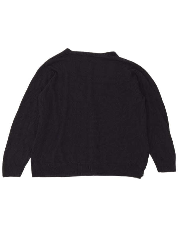 Marks & Spencer ženski kardigan pulover UK 22 3XL tamnoplavi akril