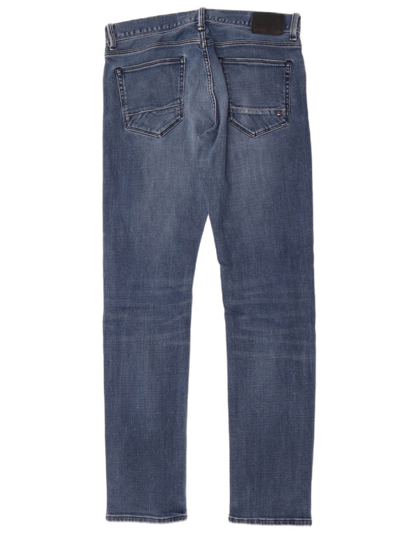 Tommy Hilfiger Mens Denton Straight Jeans W31 L32 Plavi pamuk