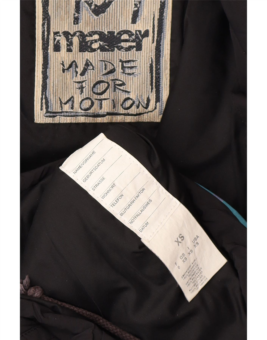 MAIER muški preveliki pulover vjetrovka jakna UK 6 XS crna cvjetna