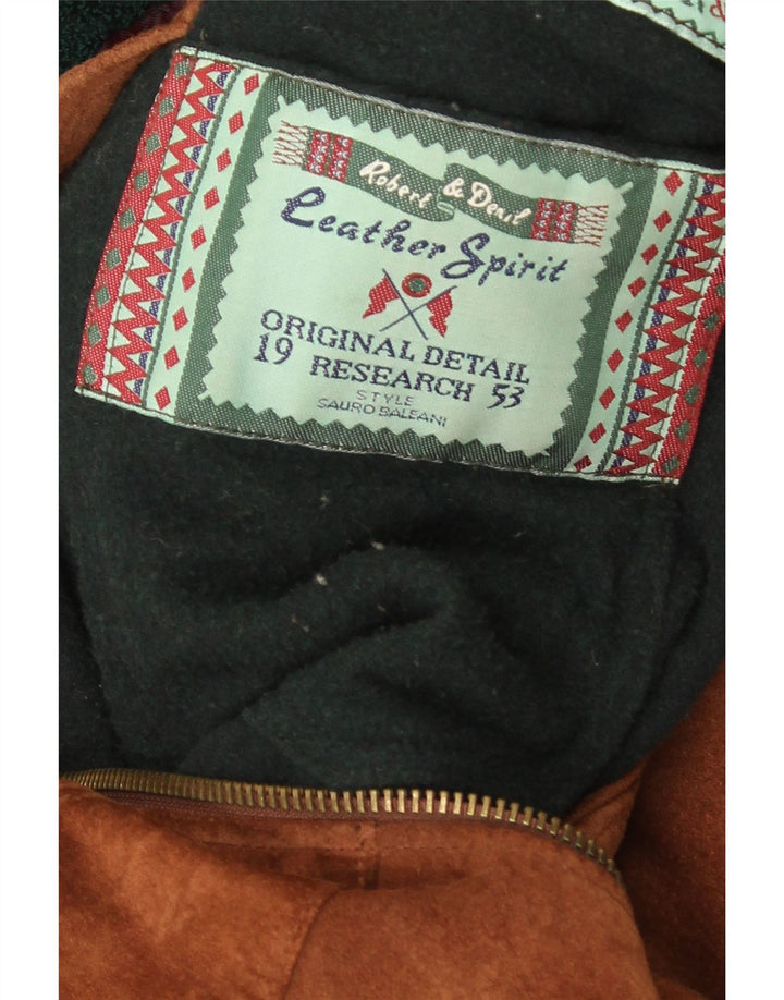 Vintage muški kaput od brušene kože UK 40 Large Brown