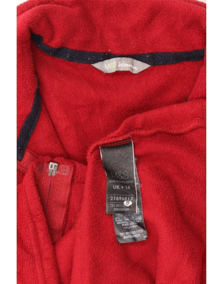 Marks & Spencer ženska jakna od flisa UK 14 Srednji bordo poliester