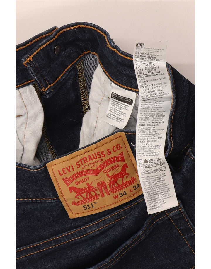 Levi's muške 511 uske traperice W34 L34 tamnoplavi pamuk