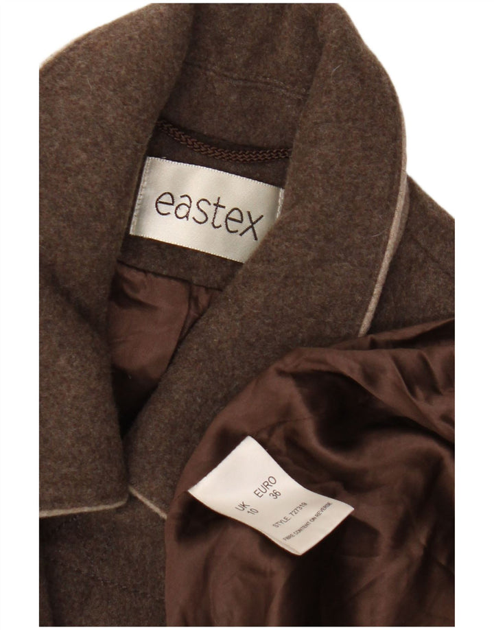 Eastex ženski Duffle Coat UK 10 Mala smeđa vuna