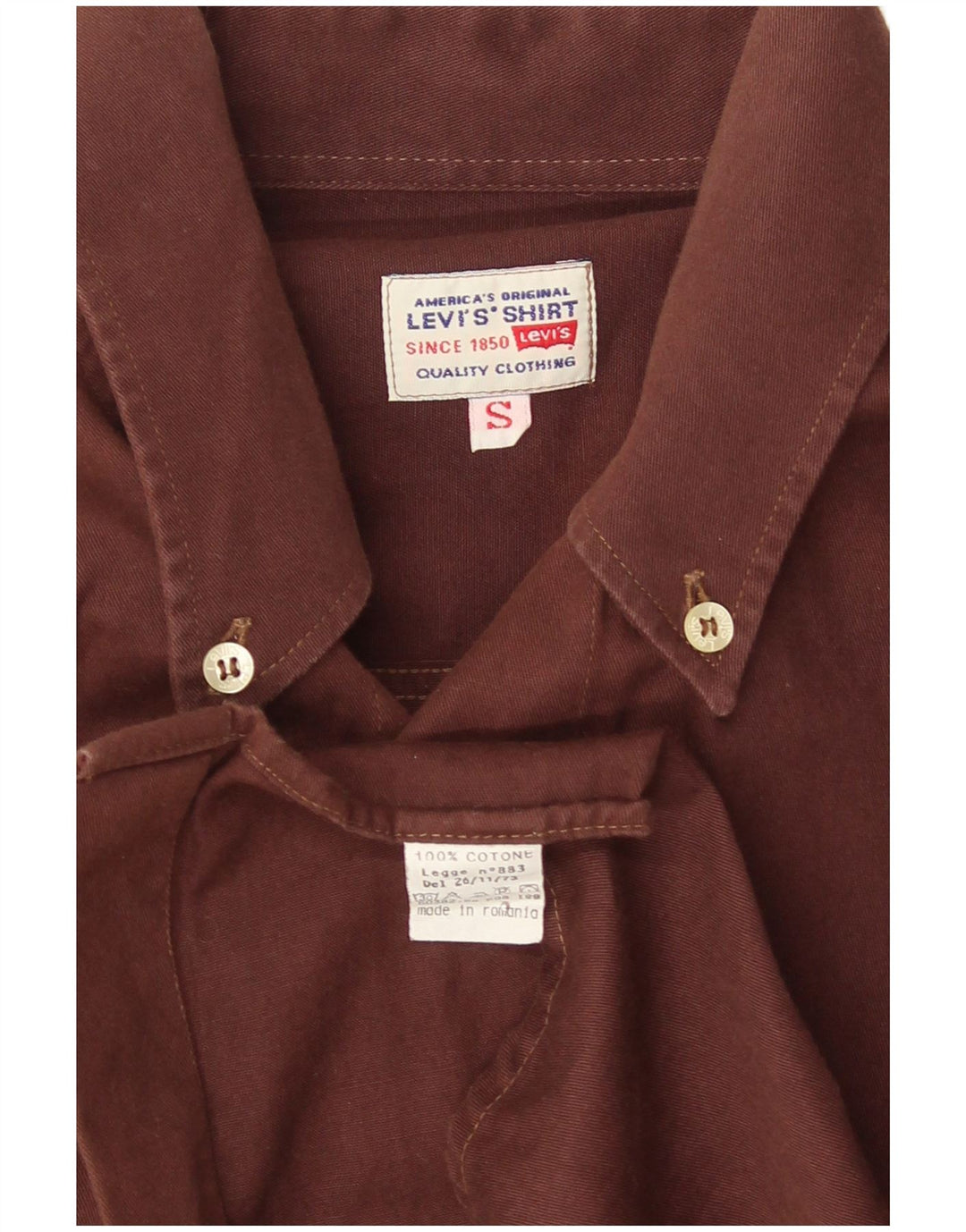 Levi's muška košulja, mala smeđa pamuk